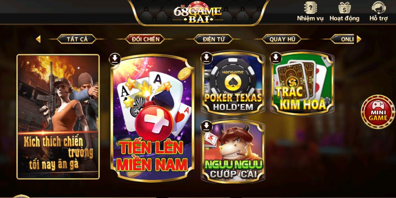 Giới Thiệu Game Bài Đổi Thưởng Nhiều Người Chơi Nhất Hiện Nay 2 Tiến lên Miền Nam là tựa game cực hot tại 68 game bài