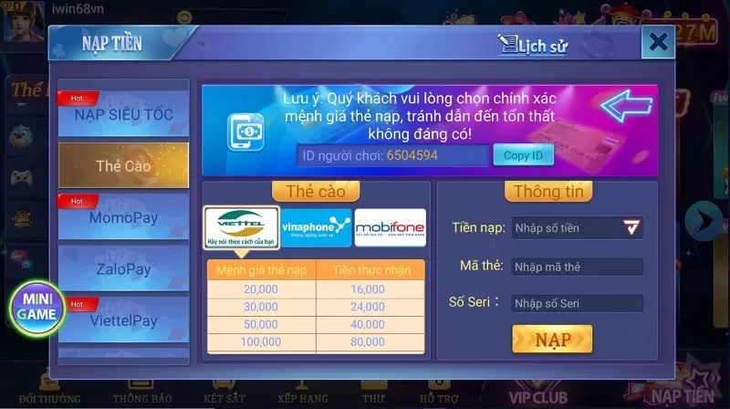 Nạp tiền ZALOQQ COM