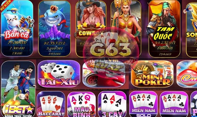G63 Online - Đẳng Cấp Game Bài Trực Tuyến Cực Cuốn Hút 2 Hướng dẫn tải G63 online PC và điện thoại
