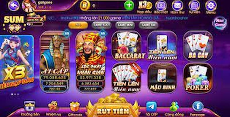 Sum99 Vin - Cổng game bài quốc tế đổi thưởng hot nhất 2024 2 Những trò chơi có mặt ở Sum99 Vin