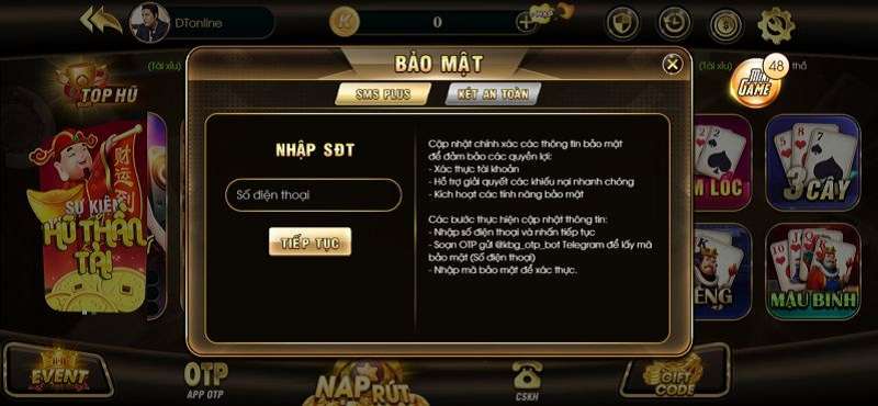 Hệ thống gồm nhiều lớp mã khóa đảm bảo an toàn thông tin cho người chơi