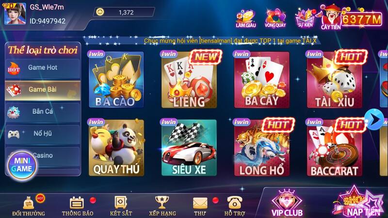 Những thể loại trò chơi có mặt tại cổng game Mwin