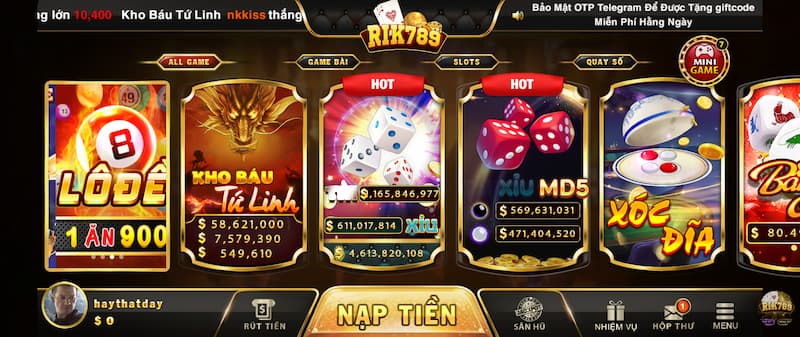 Thông Tin Về Cổng Game Cá Cược Rik789 Hay Nhất Hiện Nay 2 Kho game bài đa dạng đặc biệt có tại cổng game Rik789