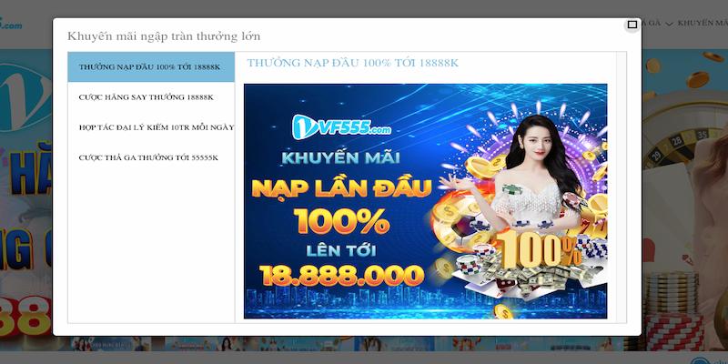 VF555 - Thiên Đường Cá Cược Siêu Đẳng Cấp Năm Nhất 2024 7 Tổng hợp các khuyến mãi VF555 nhiều giá trị và hấp dẫn