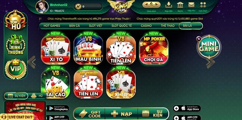 Ưu điểm nổi bật của cổng game King fun