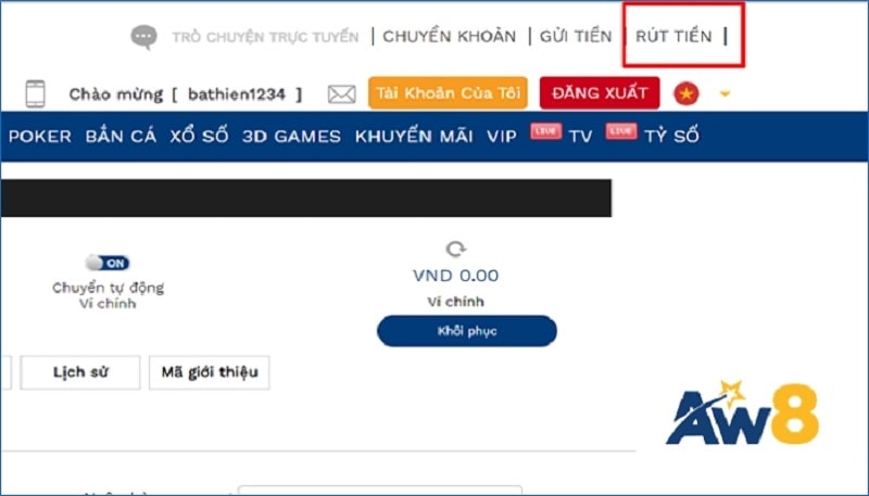 Aw8 vip - Cổng game nổ hũ chất lượng nhất mọi thời đại 5 Hướng dẫn các bước rút tiền Aw8 vip