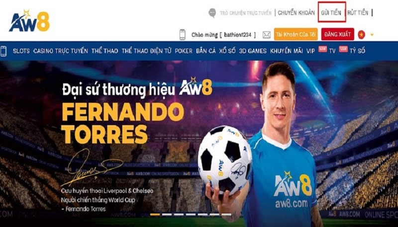 Aw8 vip - Cổng game nổ hũ chất lượng nhất mọi thời đại 4 Hướng dẫn cách nạp tiền Aw8 vip đơn giản nhất