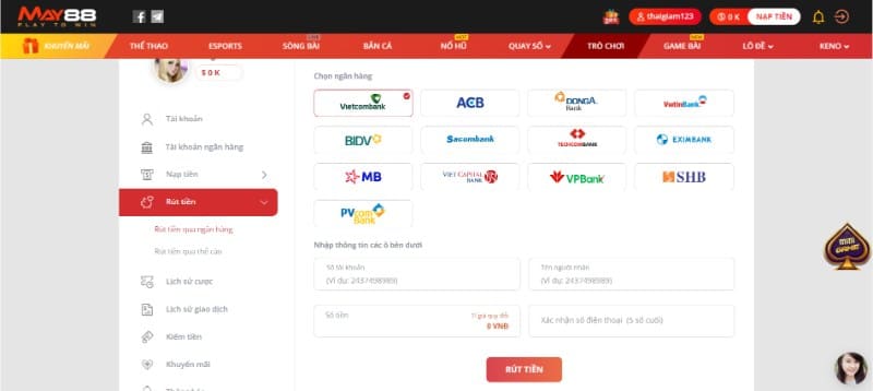 May88 - Sân chơi quy tụ thương hiệu giải trí đình đám 7 Chỉ dẫn newbie rút tiền cực nhanh