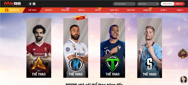 May88 - Sân chơi quy tụ thương hiệu giải trí đình đám 2 Sảnh chơi thể thao đầy kịch tính