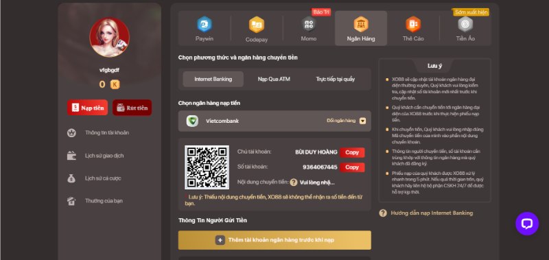 XO88 - Nhà cái uy tín với độ phủ sóng bậc nhất tại Việt Nam 5 Cách nạp tiền XO88 dễ dàng nhất