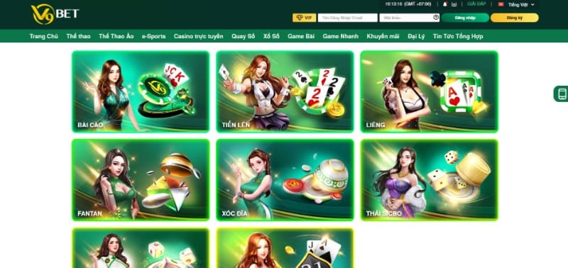 V9bet - Khám phá kho game chất lượng ăn thưởng khủng 3 Sảnh game bài với những ván cược căng não
