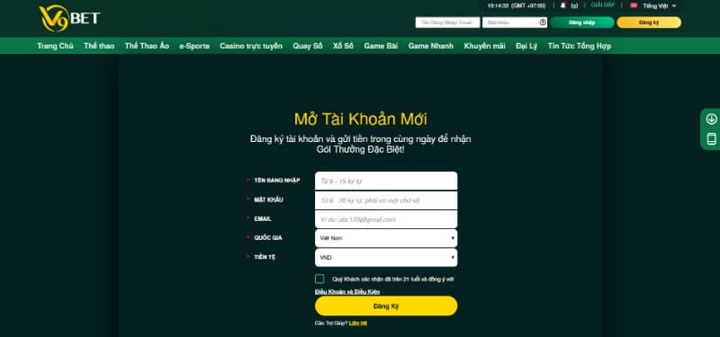 V9bet - Khám phá kho game chất lượng ăn thưởng khủng 5 Hướng dẫn đăng ký tài khoản V9bet