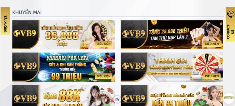 Vuabai9 - Nhà cái uy tín, kết quả công bằng, minh bạch 7 Khuyến mãi cực chất từ nhà cái